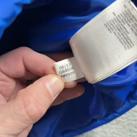 Adidas Originals Trefoil Down Puffer Jacket Blue Men’s Large G84538 Vintage Vibe - Picture 5 of 9